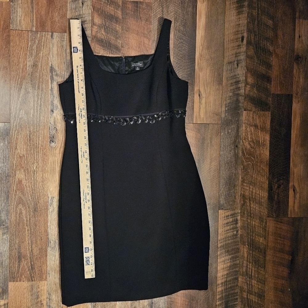 Tahari Arthur S Levine Black Cocktail Dress Size 12 - Picture 10 of 12